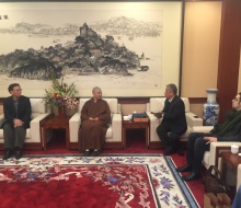 Carlo Aspri in a meeting with Government Leaders, as well as one of China's most famous and respected Buddhist Lamas, in Xiamen city, Fujian Province, China.