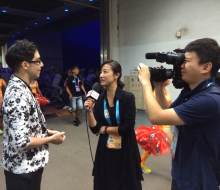 Carlo Aspri interviewed by CCTV 5, China's most famous television station, about his Olympic performance and accomplishments in China.