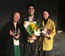 Carlo Aspri taking pictures with his fans in Wuxi, China.