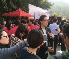 Carlo Aspri interviewed by all the medias after his amazing performance of the famous Chinese song "The Waves Of Gulangyu" at an exclusive Buddhist Temple in Xiamen city, Fujian, China. Over 5,000 spectators and medias all attended to see Carlo's performance.