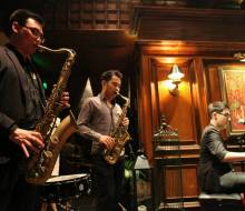 Carlo Aspri performs at the high-end exclusive club "East Wine Cellar" in Beijing, China.