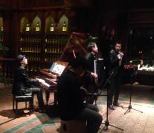 Carlo Aspri performs at the high-end exclusive club "East Wine Cellar" in Beijing, China.